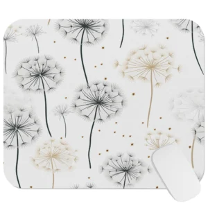 Dandelion Seeds Floral Pattern Mouse Pad 9x8 Inch