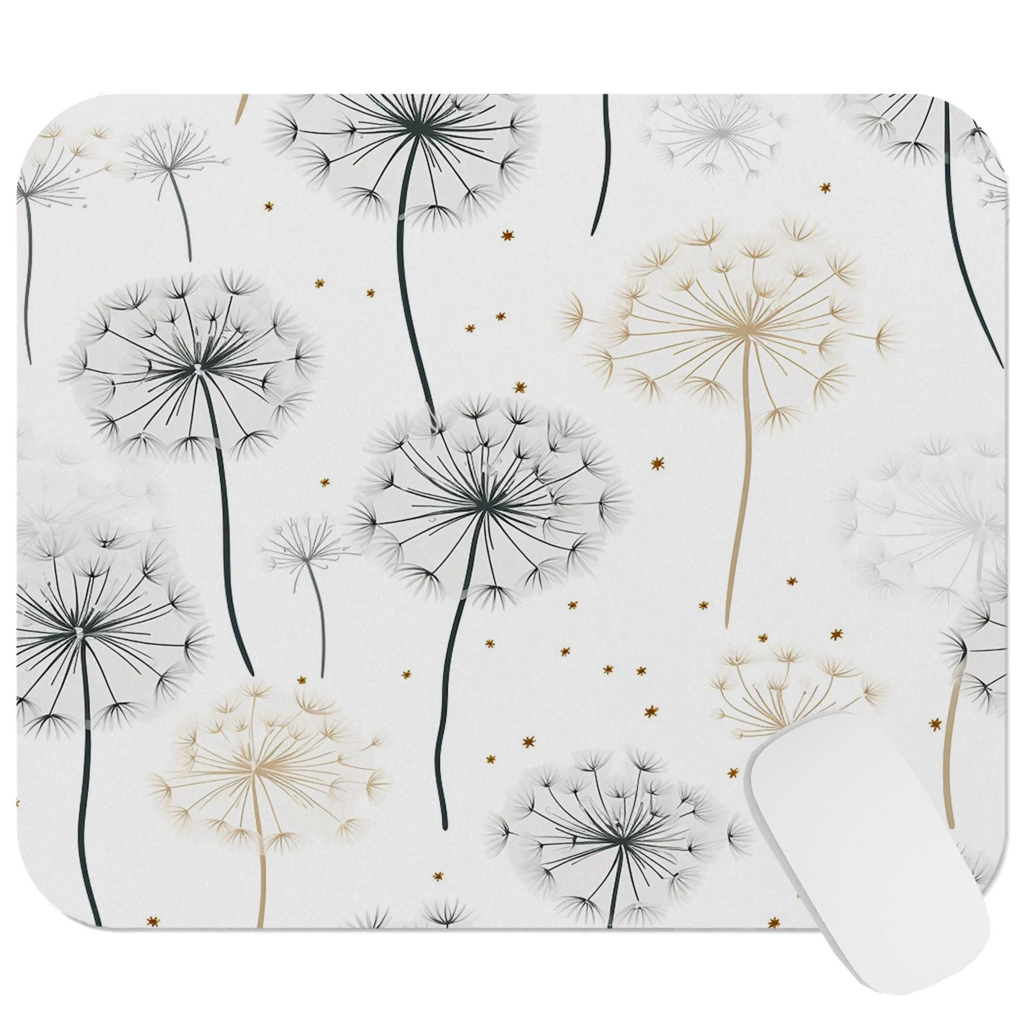 Dandelion Seeds Floral Pattern Mouse Pad 9x8 Inch Dandelion Seeds Floral Pattern Mouse Pad 9x8 Inch
