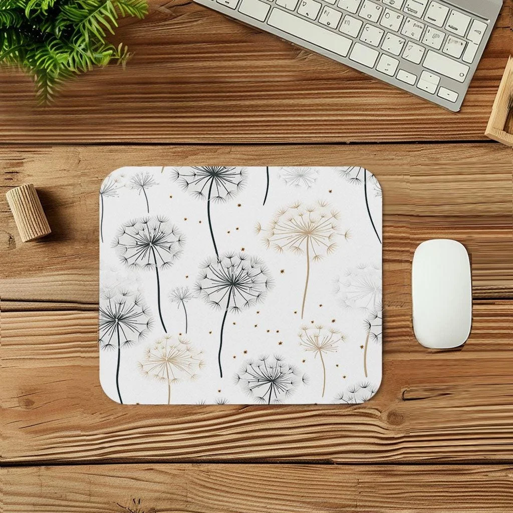 Dandelion Seeds Floral Pattern Mouse Pad 9x8 Inch Dandelion Seeds Floral Pattern Mouse Pad 9x8 Inch
