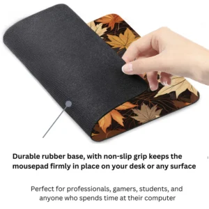 Fall Seasonal Leaf Layer Pattern Mouse Pad 9x8 Inch