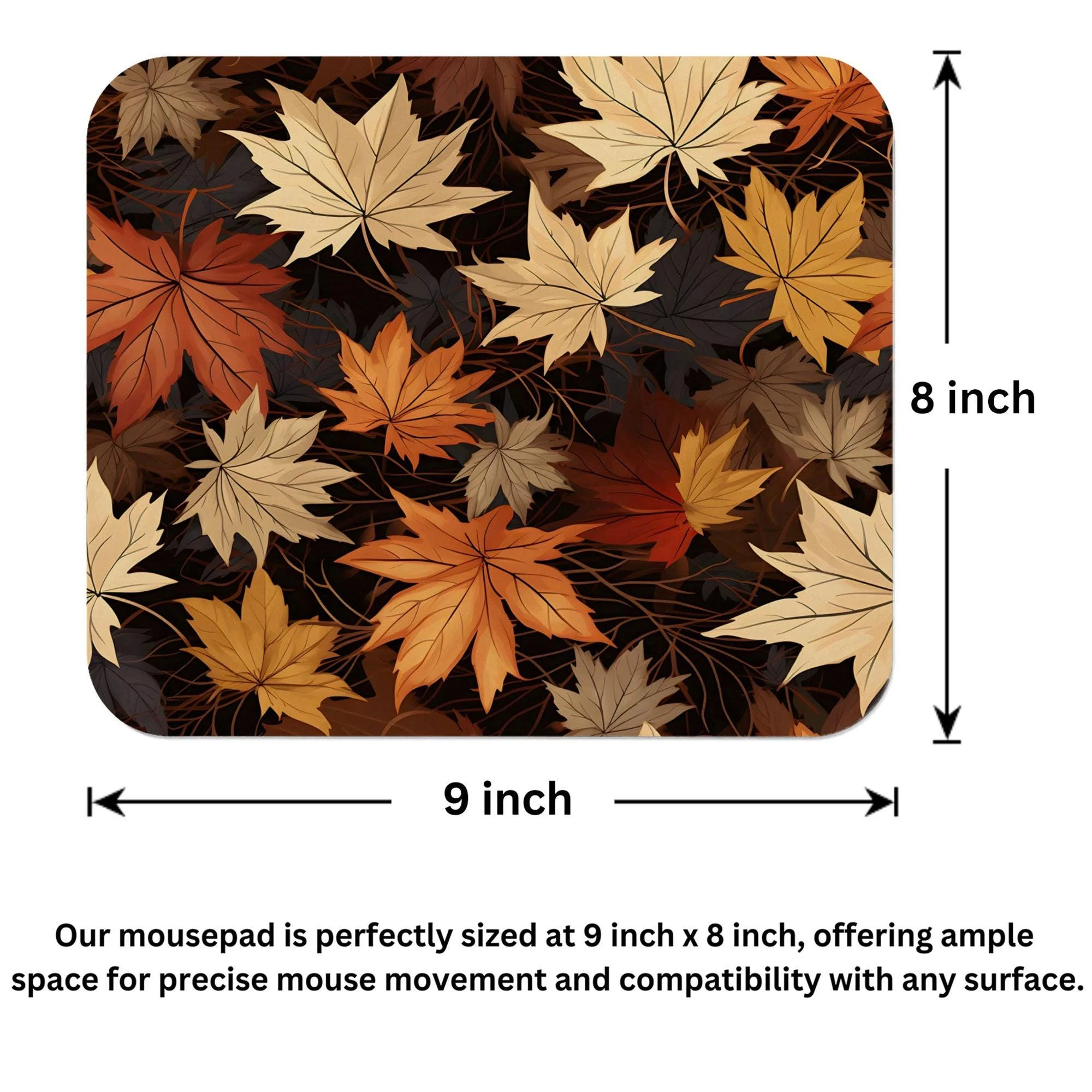 Fall Seasonal Leaf Layer Pattern Mouse Pad 9x8 Inch Fall Seasonal Leaf Layer Pattern Mouse Pad 9x8 Inch