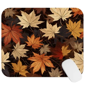 Fall Seasonal Leaf Layer Pattern Mouse Pad 9x8 Inch