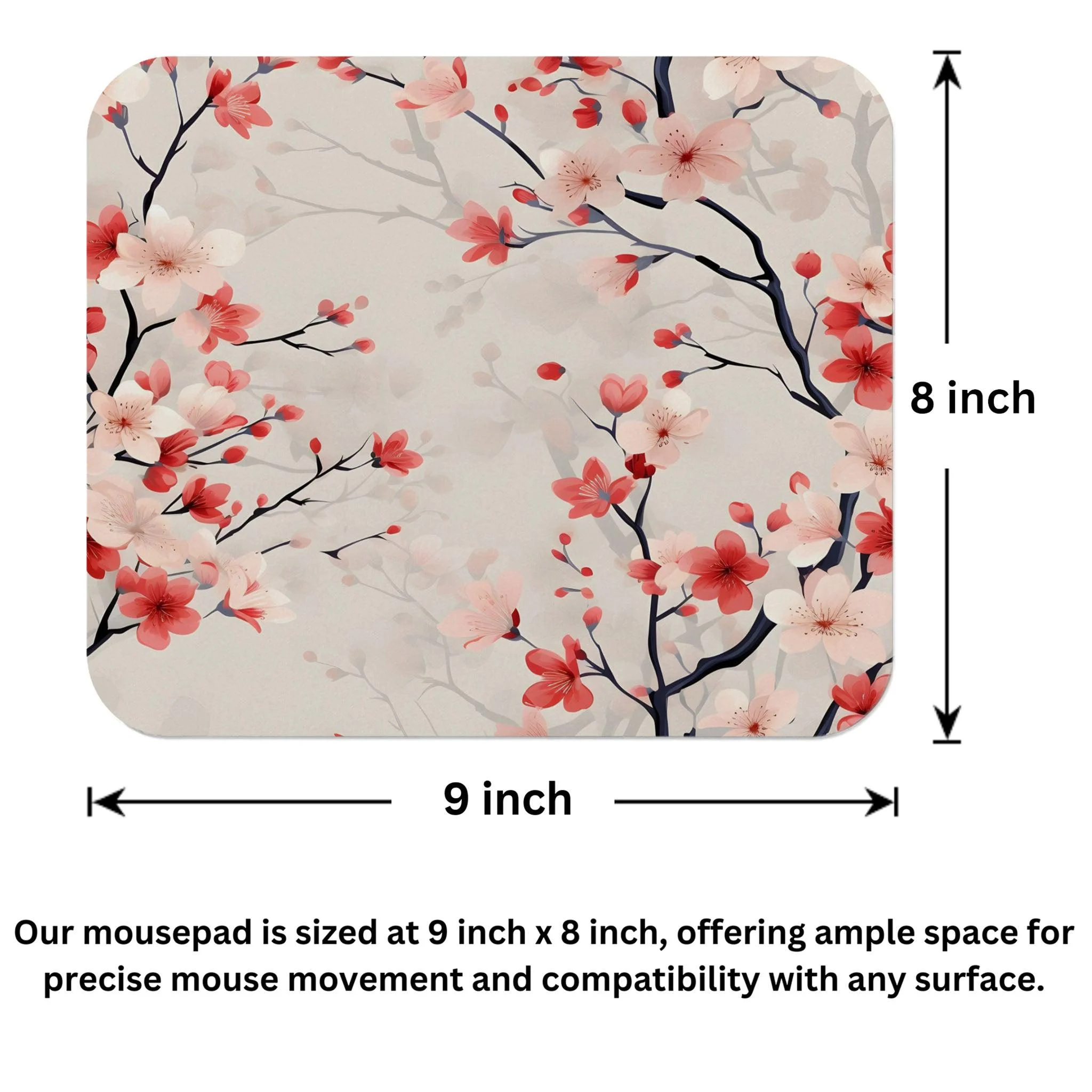 Subtle Pink Cherry Blossom Mouse Pad 9x8 Inch Subtle Pink Cherry Blossom Mouse Pad 9x8 Inch