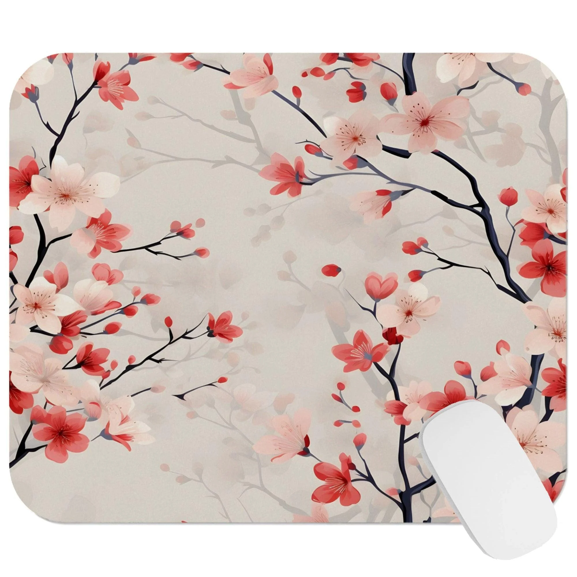 Subtle Pink Cherry Blossom Mouse Pad 9x8 Inch Subtle Pink Cherry Blossom Mouse Pad 9x8 Inch