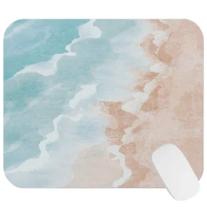 Summer Ocean Beach Waves Pastel Mouse Pad 9x8 Inch