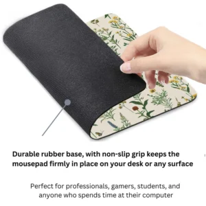 Wildflower Garden Theme Mouse Pad 9x8 Inch