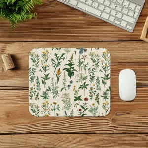 Wildflower Garden Theme Mouse Pad 9x8 Inch
