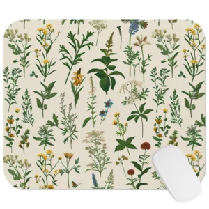 Wildflower Garden Theme Mouse Pad 9x8 Inch